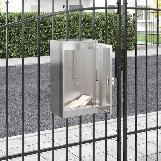 Briefkasten Schwarz 30 x 23 x 55 cm Edelstahl