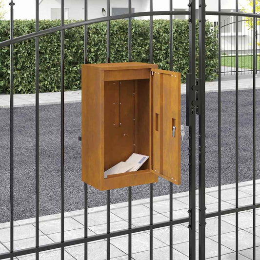 Briefkasten Rostig 30 x 23 x 55 cm Witterungsbeständiger Stahl