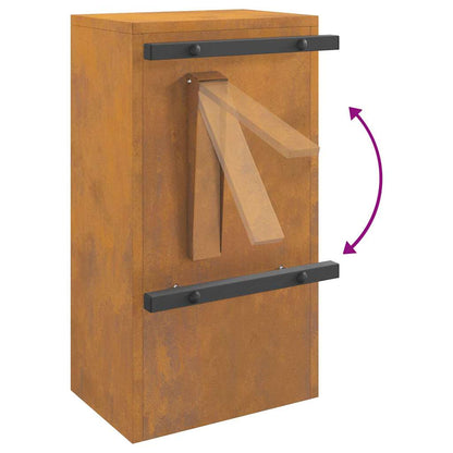 Briefkasten Rostig 30 x 23 x 55 cm Witterungsbeständiger Stahl