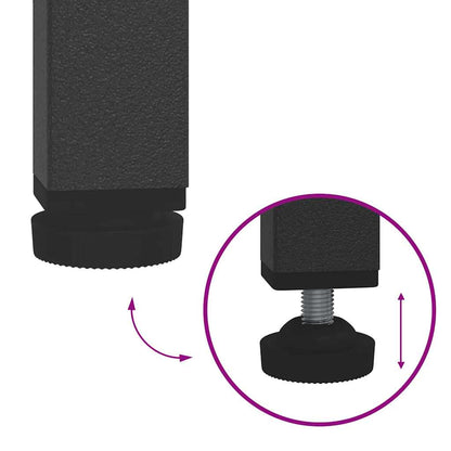 Küchenlageregal mit Regal mit Speicher Schwarz Stahl
