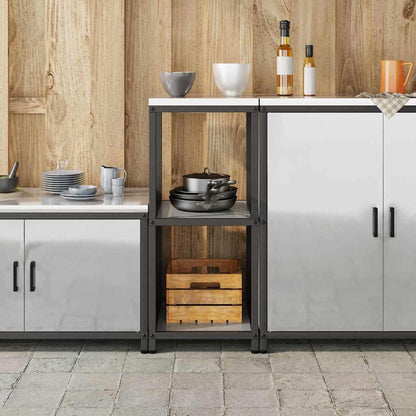 Küchenlageregal mit Regal Silber Galvanisierter Stahl