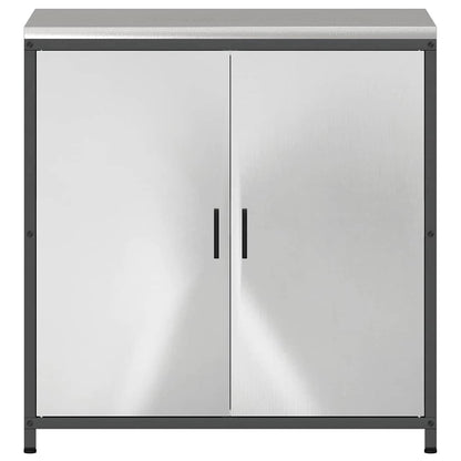 Küchenlagerregal mit Regal mit Speicher Silber Edelstahl