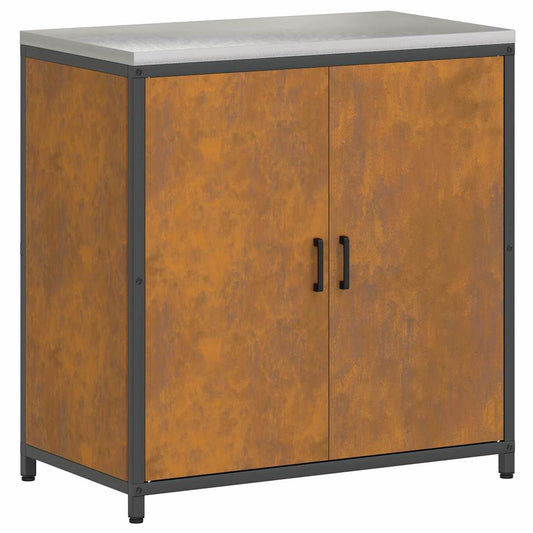 Küchenlagerregal mit Regal Rostig 60 x 50 x 92 cm Wetterstahl