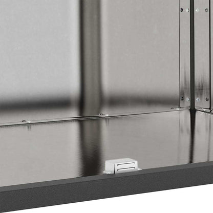 Küchenlagerregal mit Regal mit Speicher Silber Edelstahl