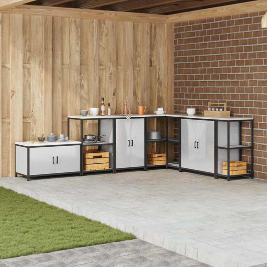 Küchenlagerregal mit Regal mit Speicher mit Tür Silber 60 x 50 x 92 cm Edelstahl