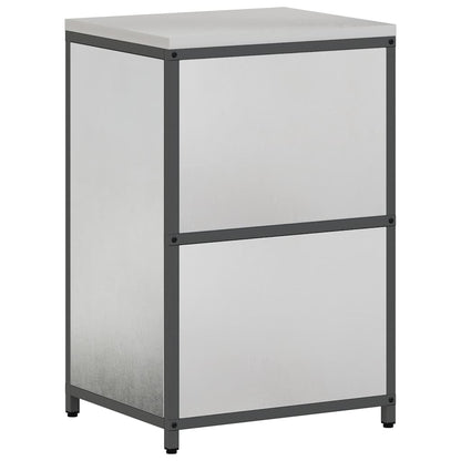 Küchenlagerregal mit Regal mit Speicher Silber Edelstahl