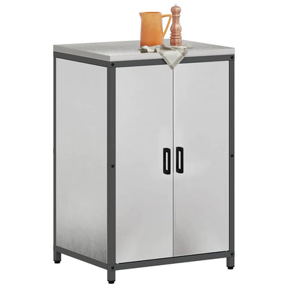Küchenlagerregal mit Regal mit Speicher Silber Edelstahl