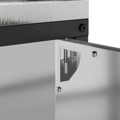 Küchenlagerregal mit Regal mit Tür Silber Galvanisierter Stahl