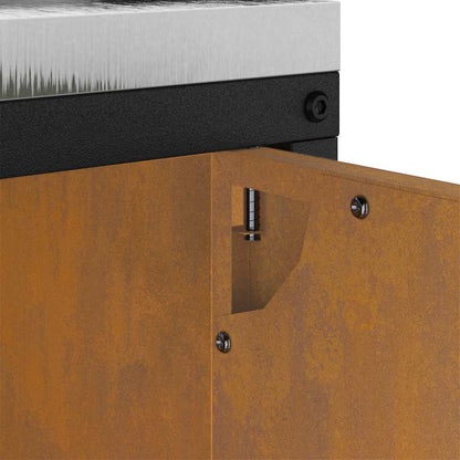 Küchenlagerregal Rostig 60 x 50 x 92 cm Wetterstahl