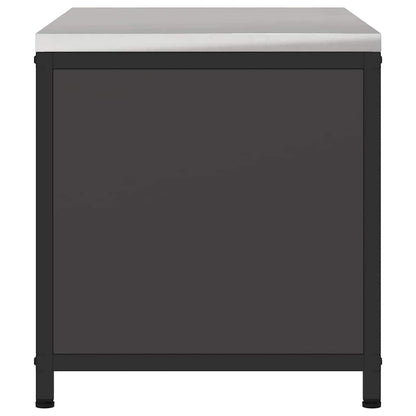 Küchenlagerregal mit Regal mit Speicher mit Tür Schwarz Stahl