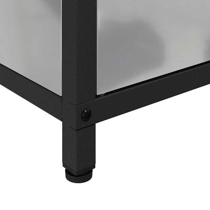 Küchenlagerregal mit Regal mit Tür Silber Galvanisierter Stahl
