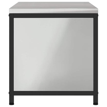 Küchenlagerregal mit Regal mit Tür Silber Galvanisierter Stahl