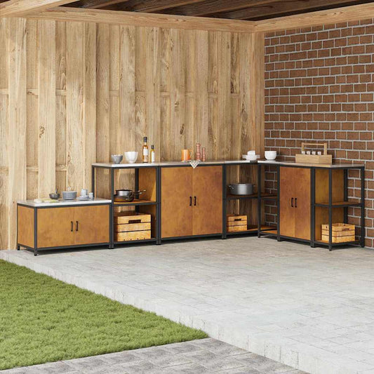 Küchenlagerregal mit Regal Rostig 60 x 50 x 92 cm Wetterstahl