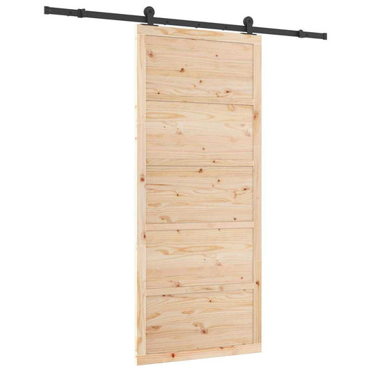 Schiebetür Braun 100 x 208 cm Massivholz Kiefer