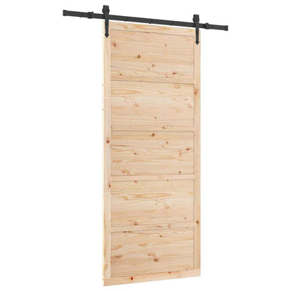 Schiebetür Braun 80 x 208 cm Massivholz Kiefer