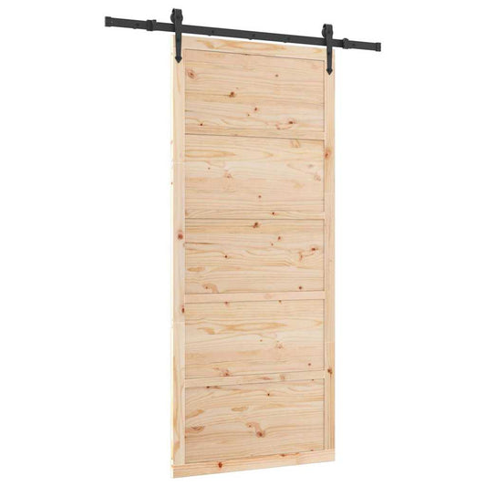 Schiebetür Braun 80 x 208 cm Massivholz Kiefer