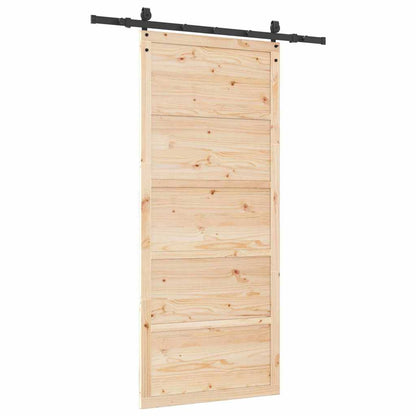 Schiebetür Braun 80 x 208 cm Massivholz Kiefer