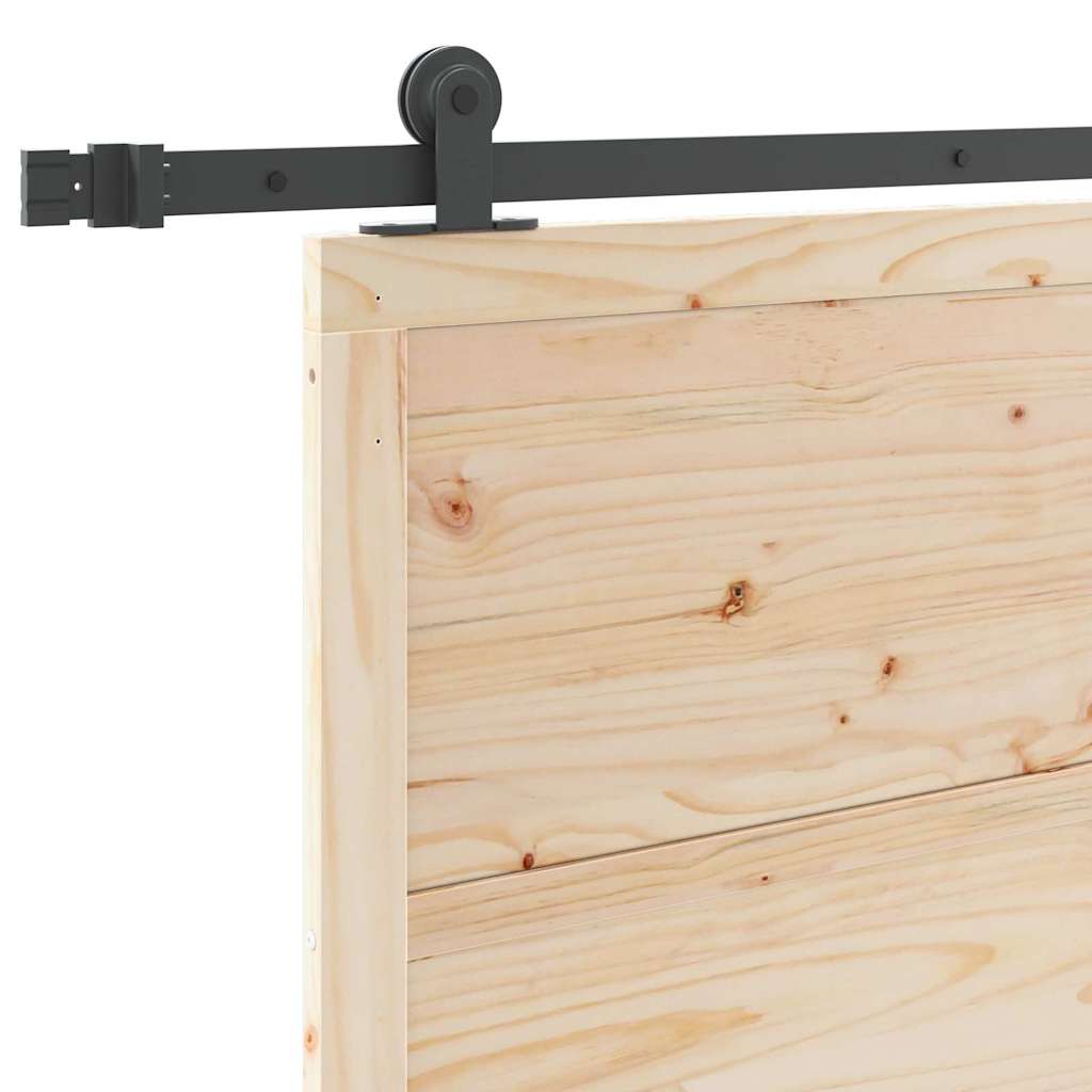 Schiebetür Braun 80 x 208 cm Massivholz Kiefer