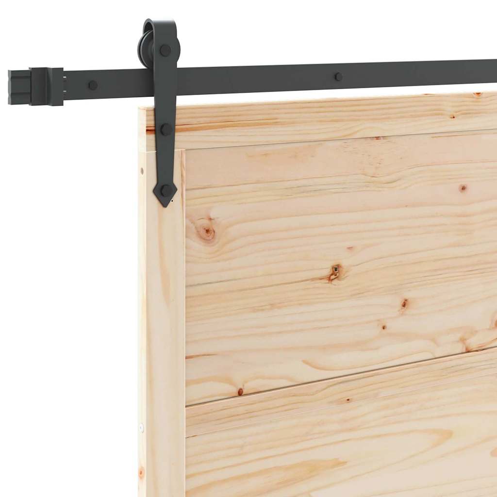 Schiebetür Braun 80 x 208 cm Massivholz Kiefer