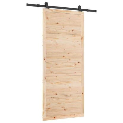 Schiebetür Braun 80 x 208 cm Massivholz Kiefer