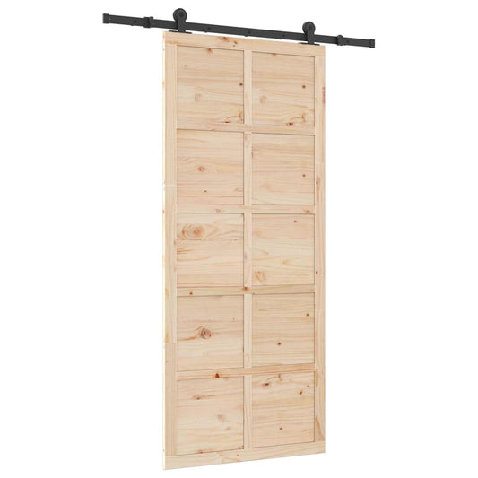 Schiebetür Braun 80 x 208 cm Massivholz Kiefer