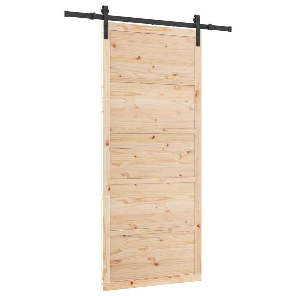 Schiebetür Braun 80 x 208 cm Massivholz Kiefer