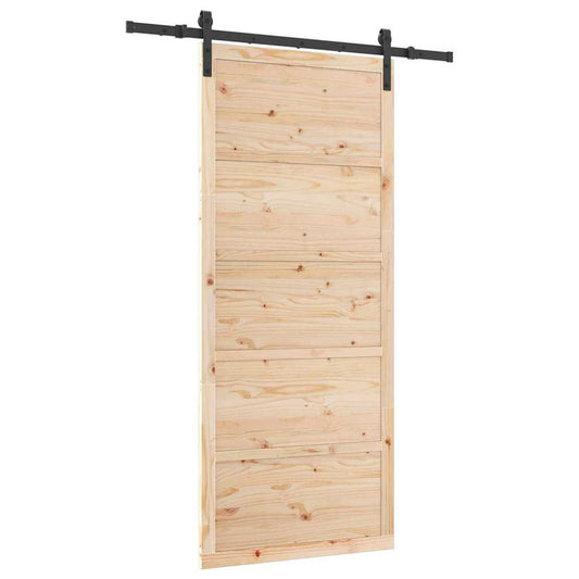 Schiebetür Braun 80 x 208 cm Massivholz Kiefer