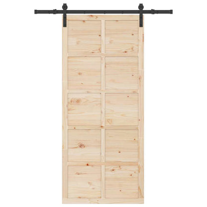 Schiebetür Braun 80 x 208 cm Massivholz Kiefer