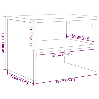 Nachttisch 2 pcs Altholz 40 x 40 x 30 cm Holzwerkstoff