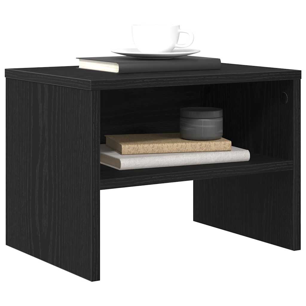 Nachttisch 2 pcs Schwarze Eiche 40 x 40 x 30 cm Holzwerkstoff