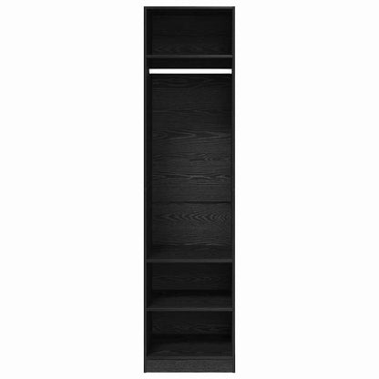 Kleiderschrank mit Regal Schwarze Eiche Holzwerkstoff