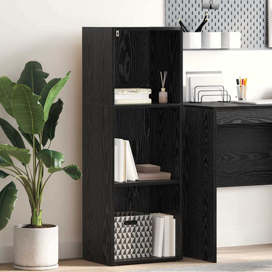 Bücherregal Schwarze Eiche 40 x 30 x 114 cm Holzwerkstoff