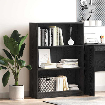 Bücherregal Schwarze Eiche 80 x 24 x 109 cm Holzwerkstoff