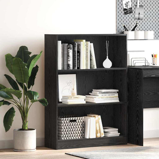 Bücherregal Schwarze Eiche 80 x 24 x 109 cm Holzwerkstoff