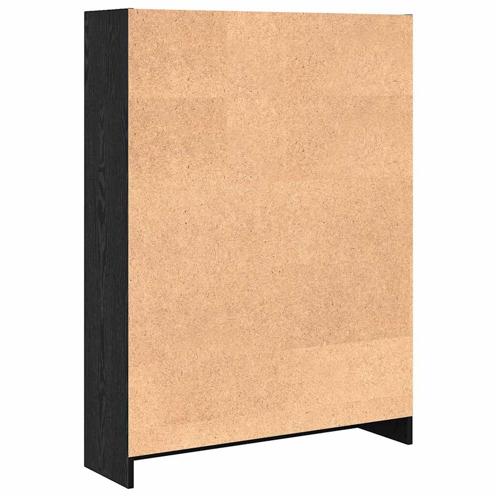 Bücherregal Schwarze Eiche 80 x 24 x 109 cm Holzwerkstoff