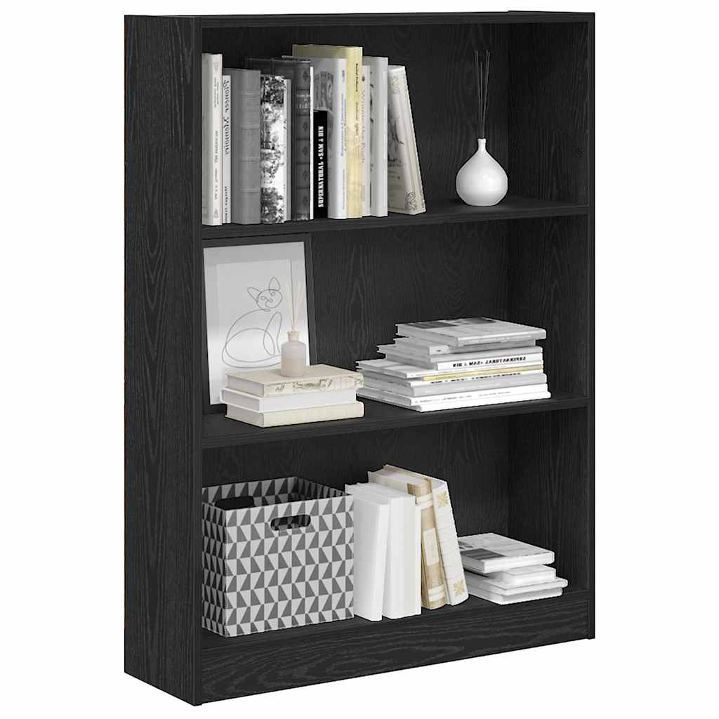 Bücherregal Schwarze Eiche 80 x 24 x 109 cm Holzwerkstoff