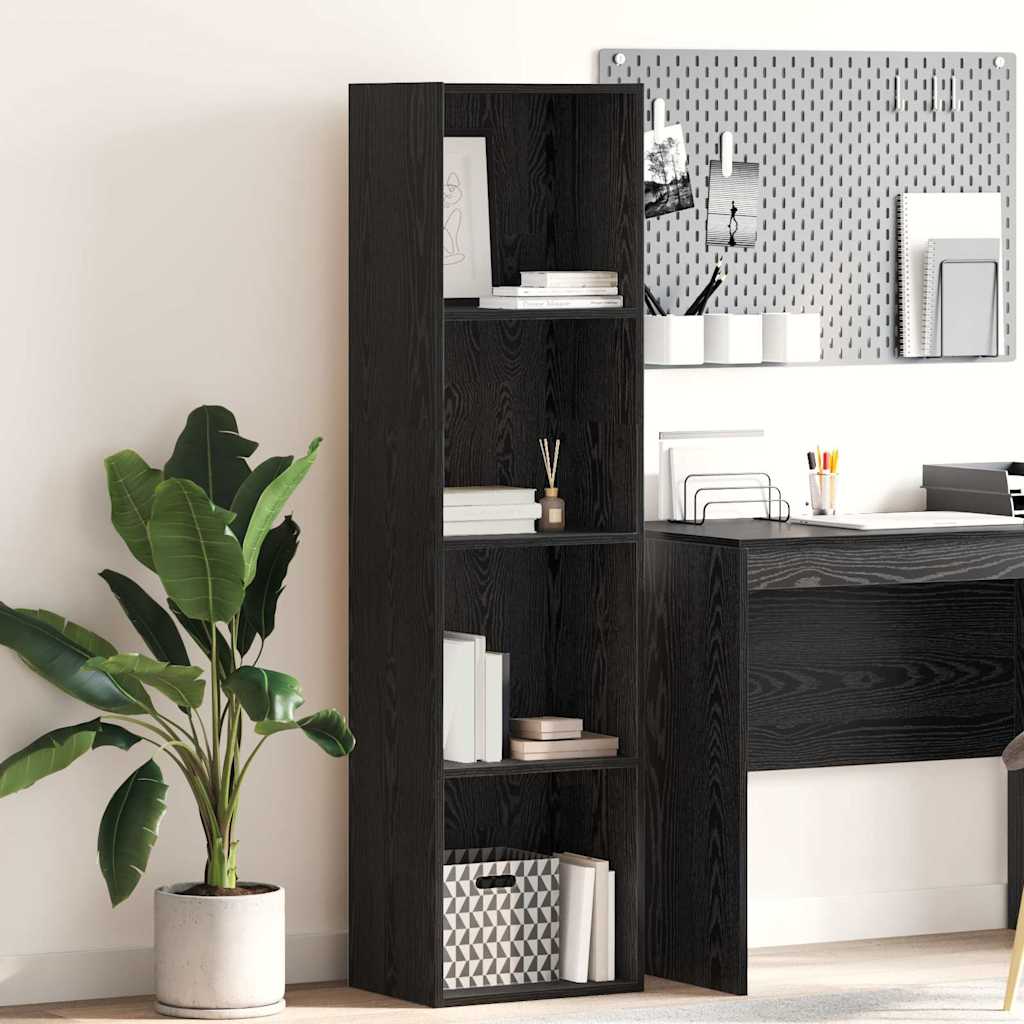 Bücherregal Schwarze Eiche 40 x 30 x 152 cm Holzwerkstoff