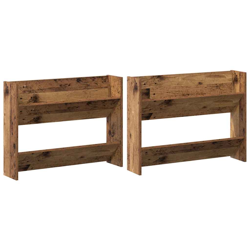 Wandschuhschränke mit Regal 2 pcs Altholz Holzwerkstoff