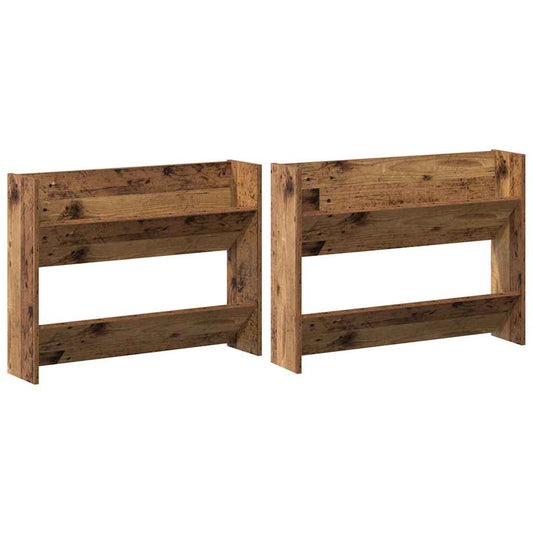 Wandschuhschränke mit Regal 2 pcs Altholz Holzwerkstoff