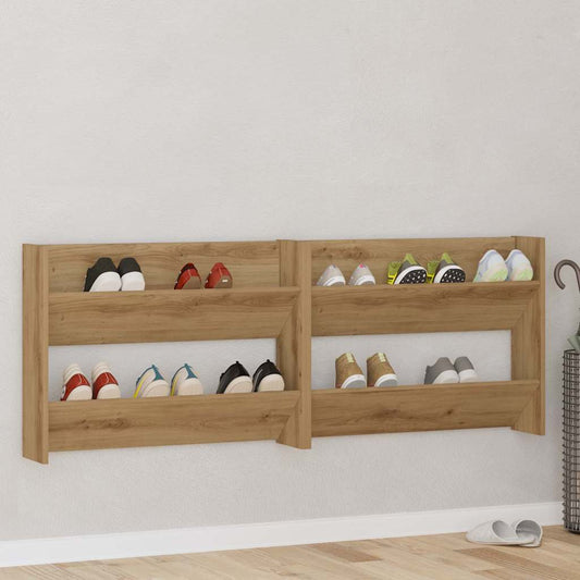 Wandschuhschränke 2 pcs Eiche handwerklich Holzwerkstoff