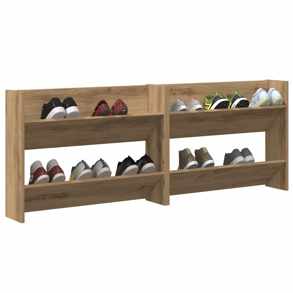 Wandschuhschränke 2 pcs Eiche handwerklich Holzwerkstoff