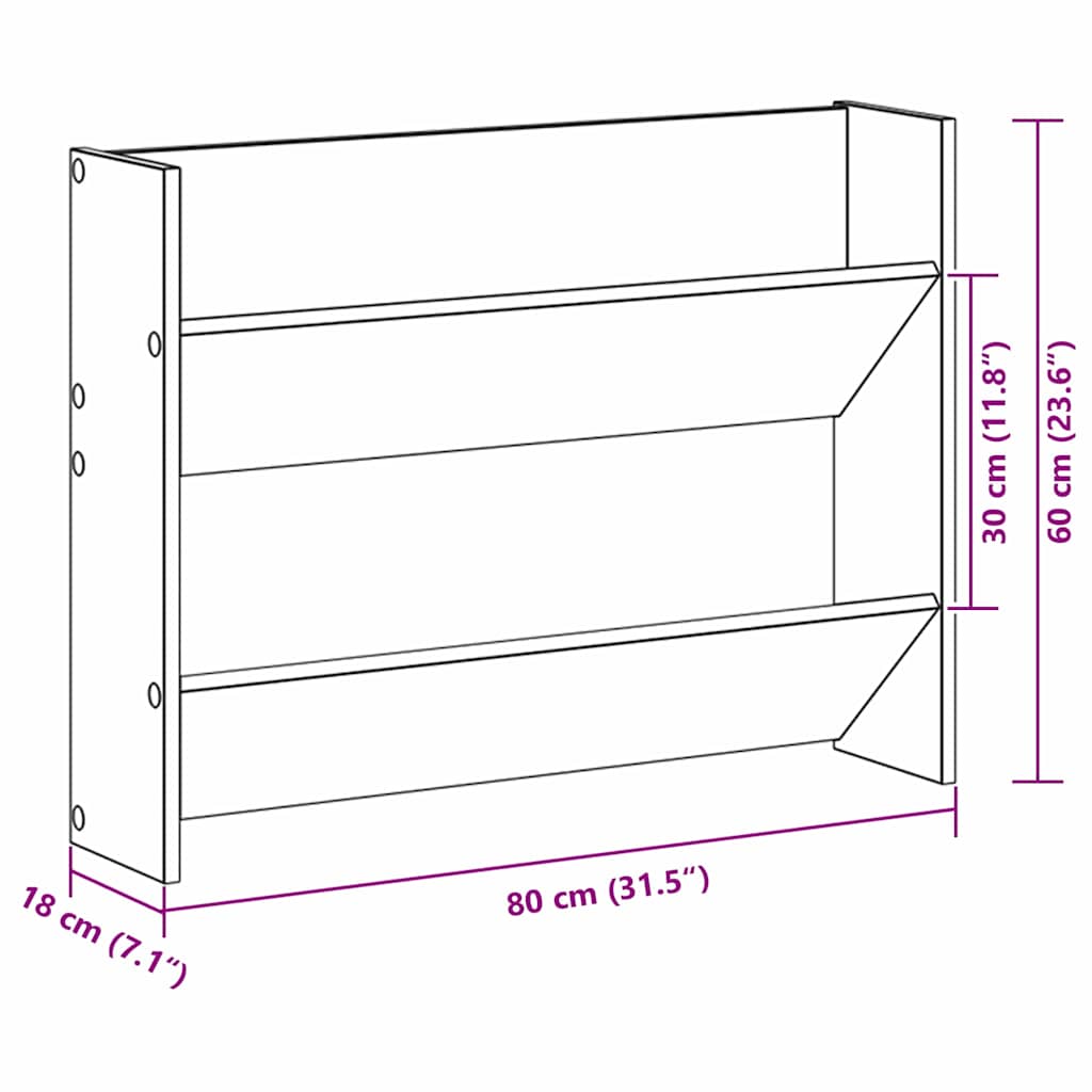 Wandschuhschränke mit Regal 2 pcs Schwarze Eiche Holzwerkstoff