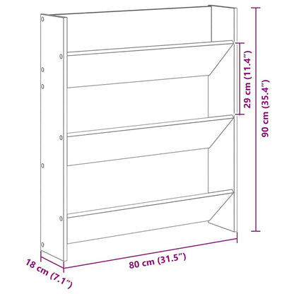 Wandschuhschränke mit Regal 2 pcs Altholz Holzwerkstoff