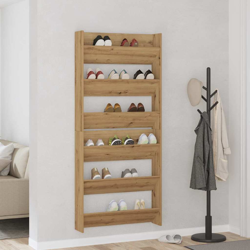 Wandschuhschränke 2 pcs Eiche handwerklich Holzwerkstoff