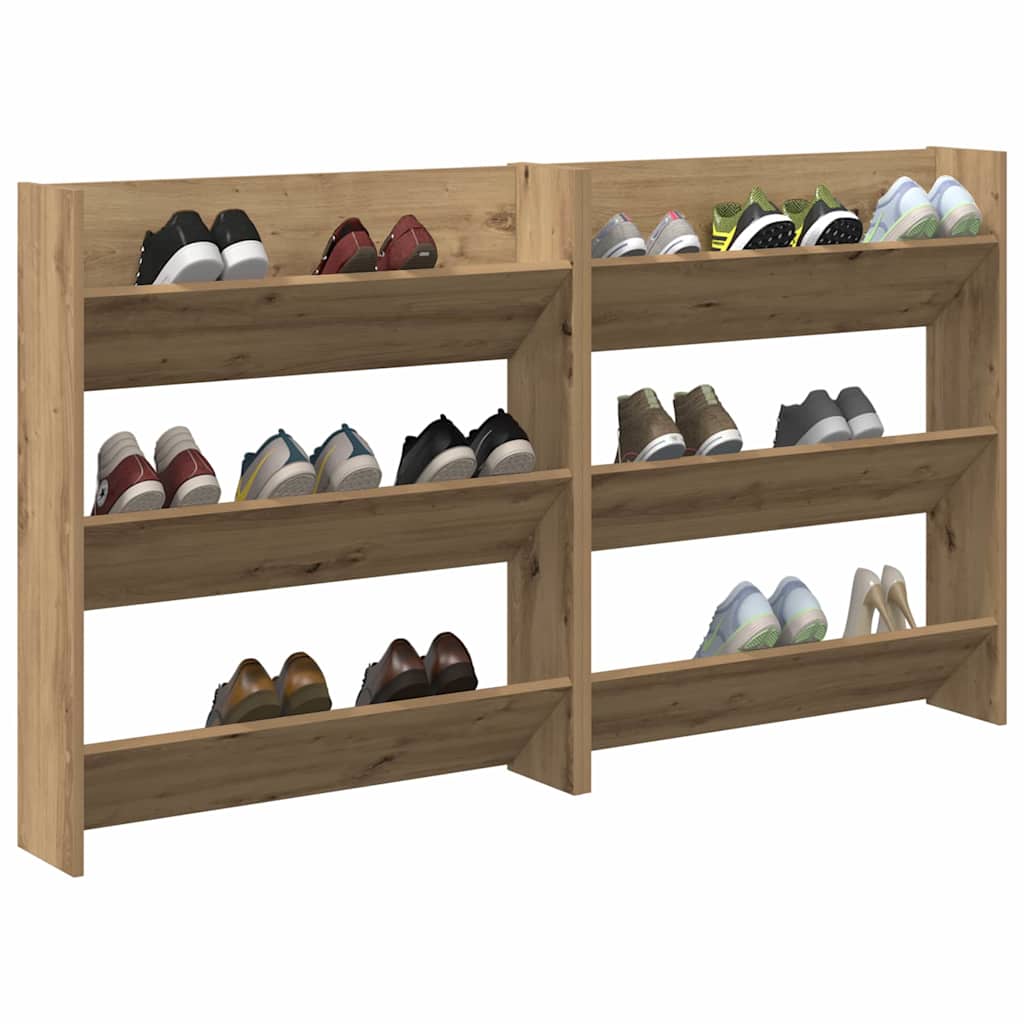 Wandschuhschränke 2 pcs Eiche handwerklich Holzwerkstoff