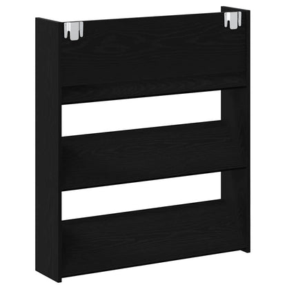 Wandschuhschränke mit Regal 2 pcs Schwarze Eiche Holzwerkstoff