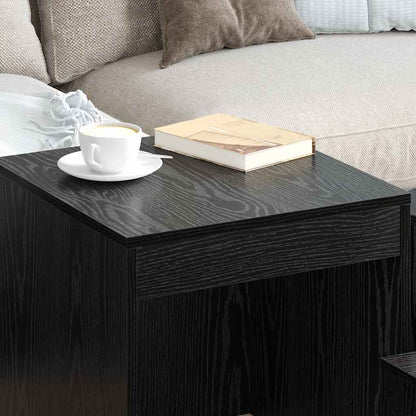 Kaffee-Tische 3 pcs Schwarze Eiche 45 x 45 x 45 cm