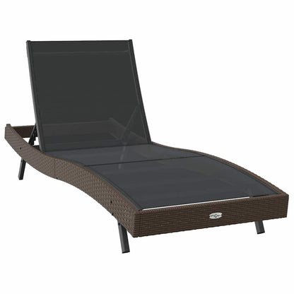 Liegestühle 3 pcs Braun 40 x 40 x 40,5 cm Poly-Rattan