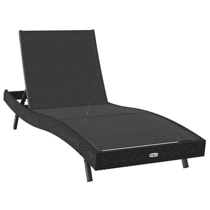 Liegestühle 3 pcs Schwarz 40 x 40 x 40,5 cm Poly-Rattan