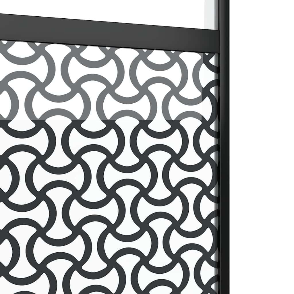 Schiebetür Schwarz 76 x 205 cm Gehärtetes Glas, Aluminium